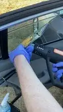 How to heat the area with the heat gun.