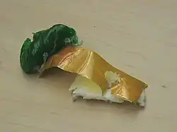 was printing and a PLA blob formed, when removed blob, the kapton thermal tape and insulation was removed