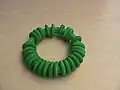 Bracelet from MakerBot Replicator 2 with raft and supports removed