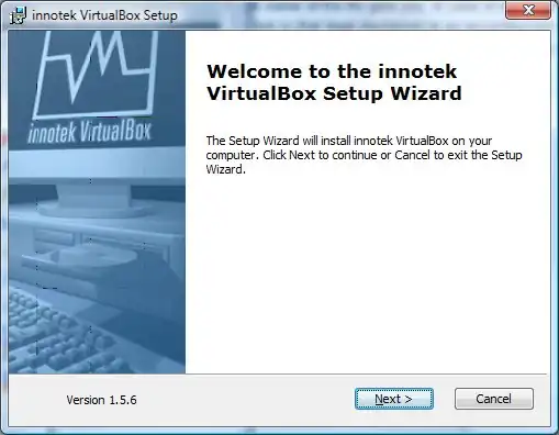 First Screen After Executing the Virtual Box MSI File